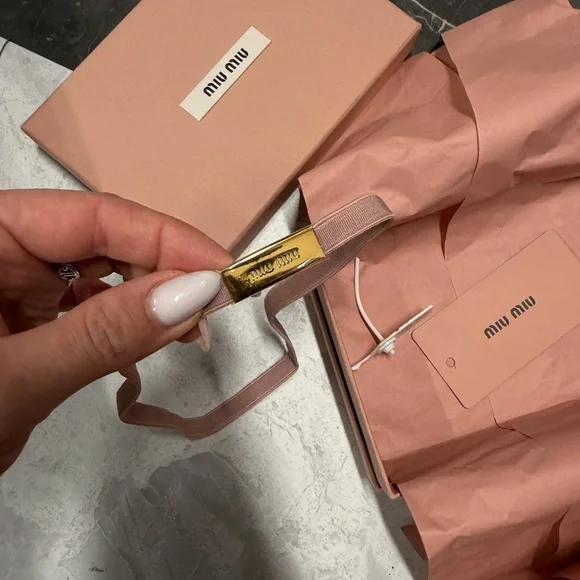 Miu Miu Pink Box with Gold Accent - Picture 2 of 6